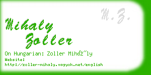 mihaly zoller business card